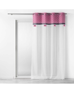 Voilage a oeillets 140 x 240 cm Callao rose