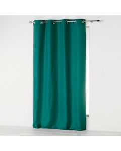 Rideau a oeillets 140 x 280 cm microfibre unie absolu Emeraude