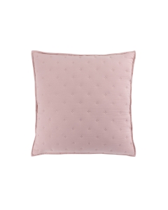 Housse de coussin 40 x 40 cm microfibre bicolore Mellow chic Rose/blanc