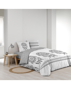 Housse de couette 240 x 220 cm coton 42 fils + 2 taies Reve indien