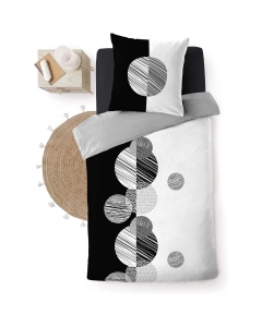 Parure de couette enfant 140 x 200 cm 100% coton 57 fils Stormi
