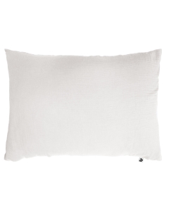 Taie d'oreiller en double gaze de coton – 50 x 70 cm – Blanc