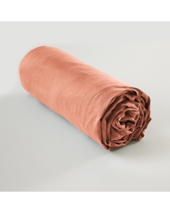 Drap-housse 160 x 200 cm en Lyocell - bonnet 35 cm Lysandre Terracotta