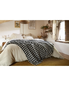 Couvre-Lit Gabriel - Motif Pied de Poule - 240 x 260 cm