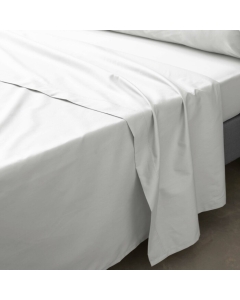 Drap plat 1 pers. 180 x 290 cm percale de coton 78 fils Blanc