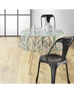 Nappe cristal ronde (0) 140 cm pvc imprime 14/100e aurea Sans