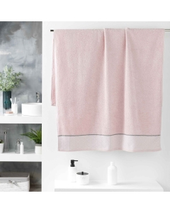 Drap de bain 90 x 150 cm éponge unie jacquard Belina Rose