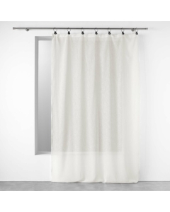 Voilage a anneaux 140 x 240 cm voile tissé Linka Blanc
