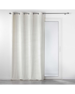 Rideau occutant 140 x 240 cm en velours relief Analia Naturel