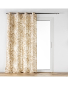 douceur d'intérieur, Rideau à Oeillets (140 x 240 cm) Dune, Coton/Polyester Imprimé