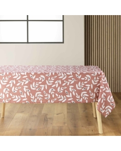 Nappe rectangle 140 x 240 cm microfibre imprimee bellys Terracotta