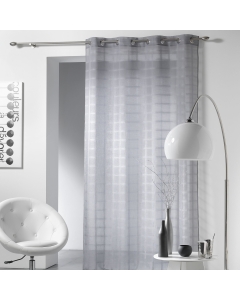 Panneau a oeillets 140 x 240 cm voile sable candide Gris