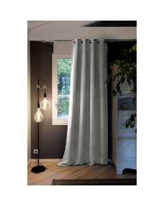 Rideau occultant isolant phonique + polaire 140 x 260 cm Inuit Gris clair
