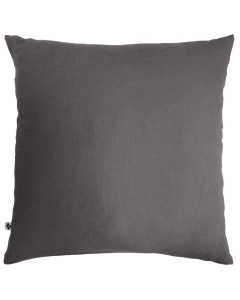 Taie d'oreiller en double gaze de coton – 60 x 60 cm – Gaïa Granit