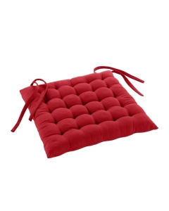 Assise matelassee 38 x 38 cm coton/polyester recycle grs twily Rouge