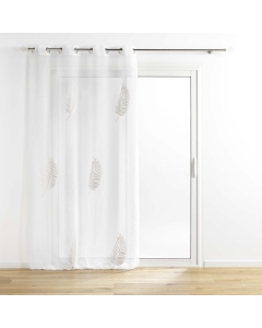 Voilage sablé  140 x 240 cm brodé metallisé Palmeor Or