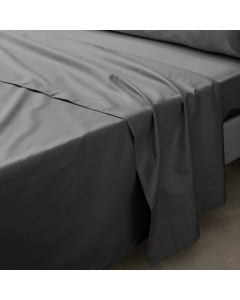 Drap plat 1 pers. 180 x 290 cm percale de coton 78 fils Acier