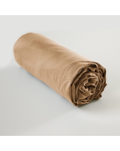 Drap-housse 160 x 200 cm en Lyocell - bonnet 35 cm Lysandre Camel