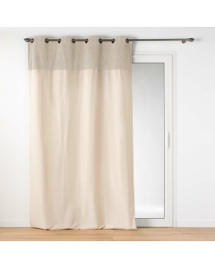Rideau tamisant a oeillets 140 x 240 cm polycoton Tessa Beige