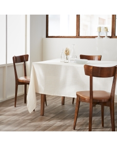 nappe rectangle 150 x 350 cm gaze de coton tissée teinte vickie pampa