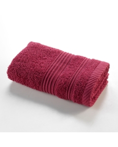 Serviette invite 30 x 50 cm eponge unie tendresse Rubis