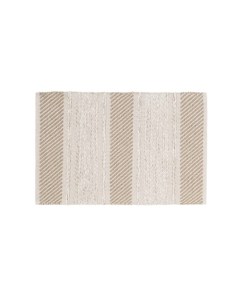 Tapis rectangle 60 x 90 cm coton/polyes fantaisie+fil met silves Naturel