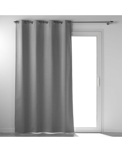 Rideau Lourd a oeillets 135 x 260 cm 100% occultant/chambray Occultiss Gris