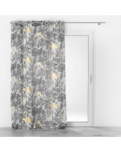 panneau a oeillets 140 x 240 cm voile sable imprime metallise karaba