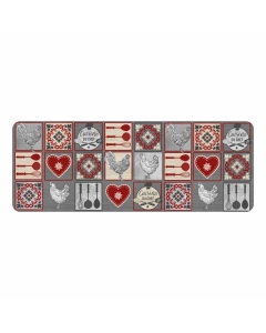Tapis rectangle 45 x 120 cm mousse imprimee rustico Sans