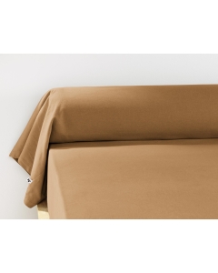 Taie de traversin flanelle 85 x 185 cm candice camel Marron