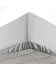 Drap housse 140 x 190 cm bonnet 30 cm Mmicrofibre Oscar Gris Clair