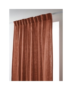 Rideau Galon Fronceur 140 x 240 cm – Double Gaze de Coton Gaïa Terracotta
