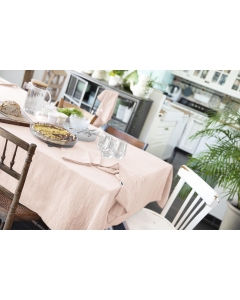 Nappe rectangle 150 x 350 cm Gaze de coton Rose