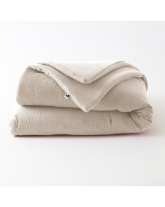 Édredon 180 x 240 cm - Double Gaze de Coton 125 gr/m² - Uni Gaïa Pampa