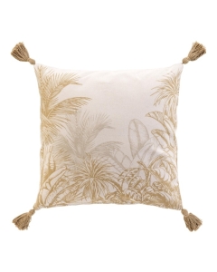 Coussin dehous. compr. pompons 45 x 45 cm coton/polyester imprime dune des place Sans