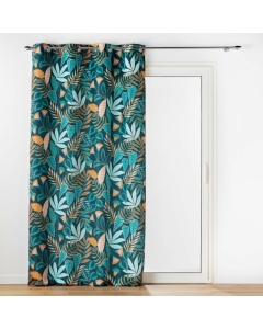 Rideau a oeillets grande hauteur 140 x 280 cm polyester imprimé Tilda Vert