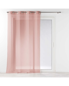 Voilage à oeillets 140 x 240 cm liseré blanc Louise Rose