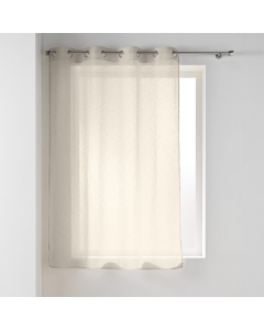 Voilage a oeillets 140 x 180 cm voile tisse carlin Beige