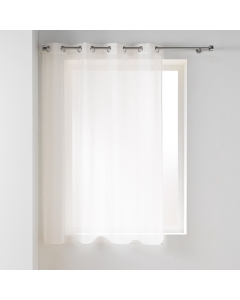 Voilage a oeillets 140 x 180 cm voile tisse carlin Naturel