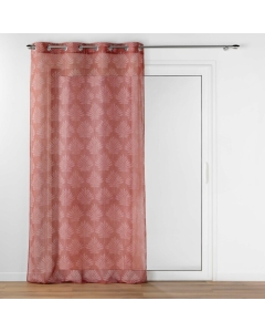 Voilage a oeillets 140 x 240 cm voile tissé appliqué Levita Marsala
