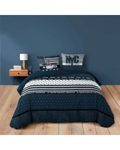 Housse de couette 240 x 220 cm coton 42 fils + 2 taies States