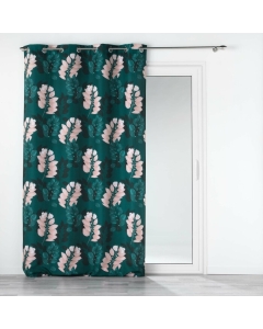 Rideau a oeillets 140 x 280 cm polyester imprime belline Emeraude