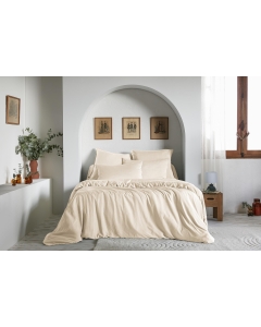 Housse de Couette 240 x 220 cm - Satin d’Eucalyptus Uni Lysandre Pampa