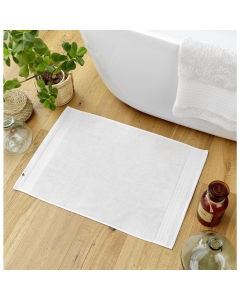 Tapis de bain 50 x 70 cm coton 800 gr Garance Blanc
