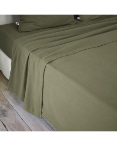 Drap plat 240 x 300 cm flanelle de coton chaude - Candice Romarin