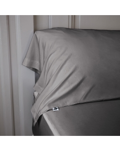 Taie de traversin 85 x 185 cm satin de bambou bambou Salomé Anthracite