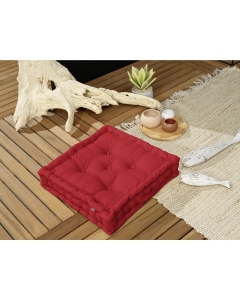 Coussin de sol 50 x 50 x 10 cm  Déperlant anti UV Rouge