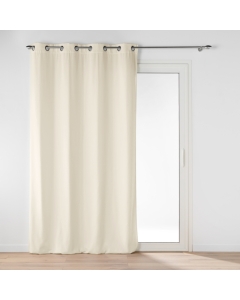 Rideau a oeillets 135 x 260 cm velours uni Novana Beige