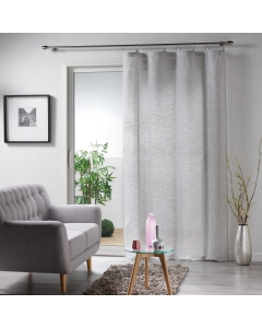 Panneau a anneaux 140 x 240 cm voile tisse milza Gris
