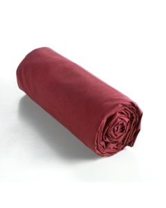 Drap housse King zise 200 x 200 cm bonnet 30 cm Ambre Bordeaux